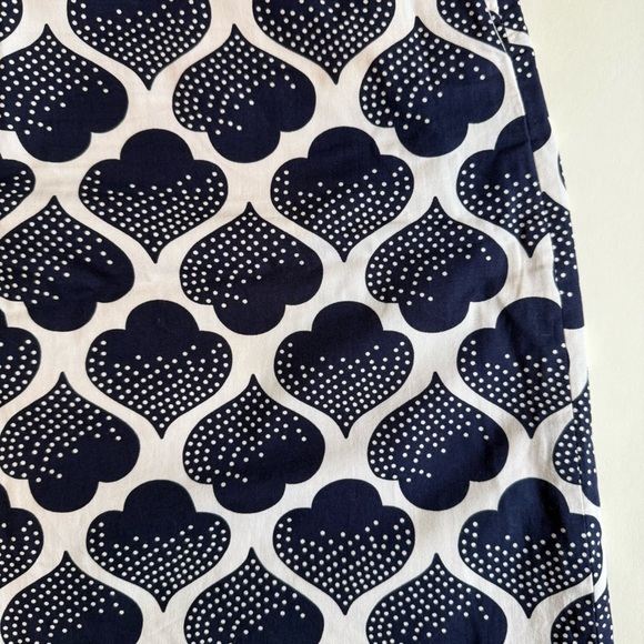 Boden 100% Cotton Blue Patterned Straight Pencil Skirt Preppy Size 8 - Picture 2 of 8